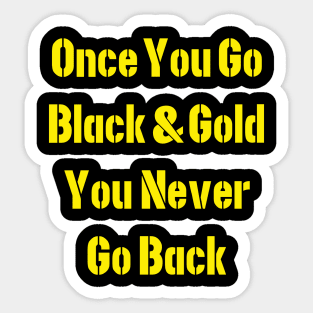 Go Black & Gold Sticker